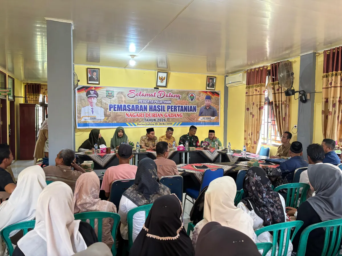 Babinsa Koramil 02/Sjj menghadiri Undangan Dalam Rangka Pemberdayaan Masrakat Tentang Pelatihan Ketahanan Pangan dan Pemasaran Hasil Pertanian