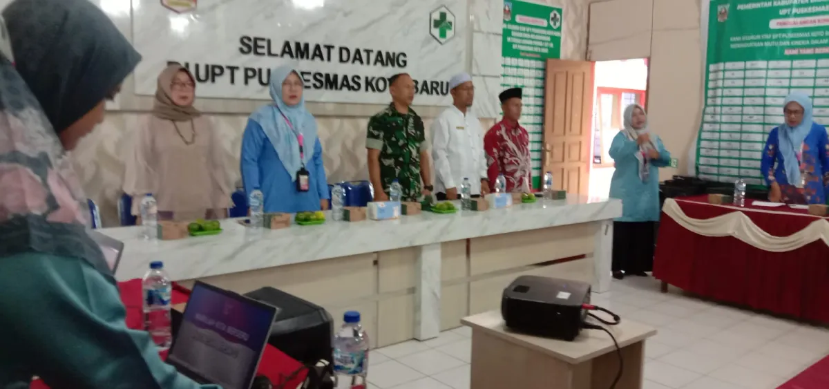 Babinsa 10/KB menghadiri kegiatan LOKMIN LINTAS SEKTORAL puskesmas Kec koto baru